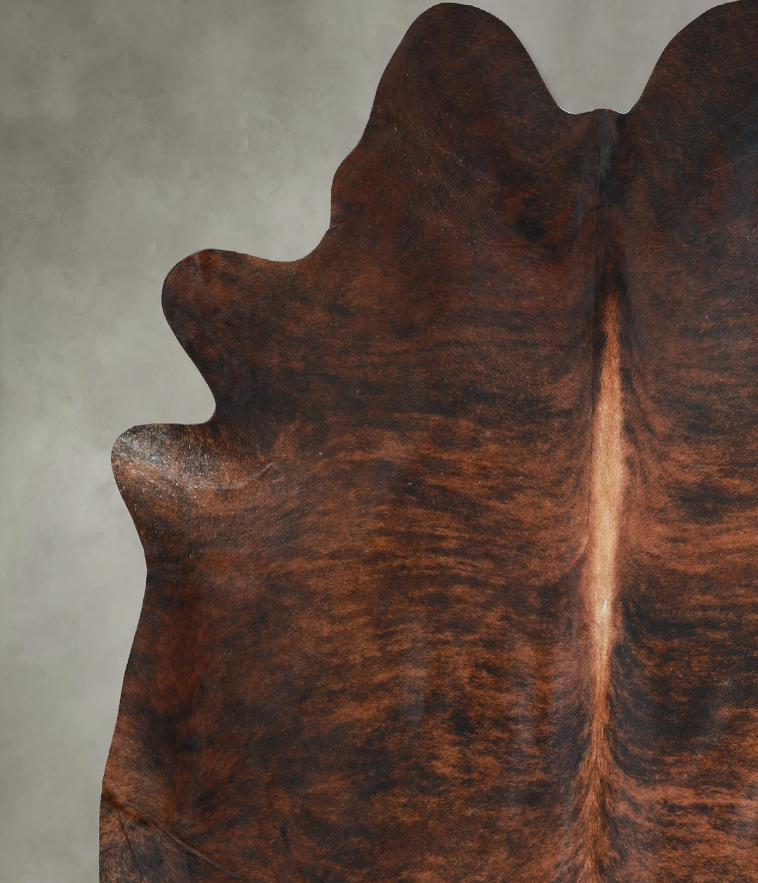 Dark Brindle X-Large Brazilian Cowhide Rug 7'1"H x 6'9"W #A48590 by Hu