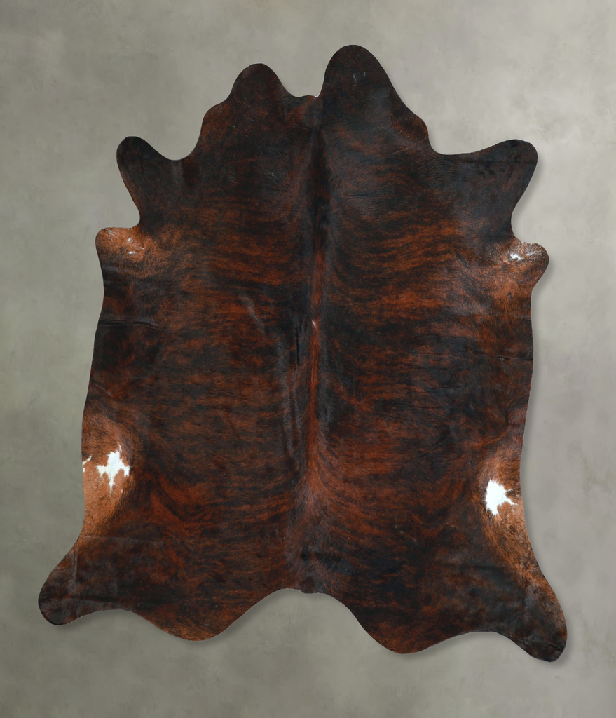 Dark Brindle X-Large Brazilian Cowhide Rug 6'5"H x 6'8"W #A48591 by Hudson Hides