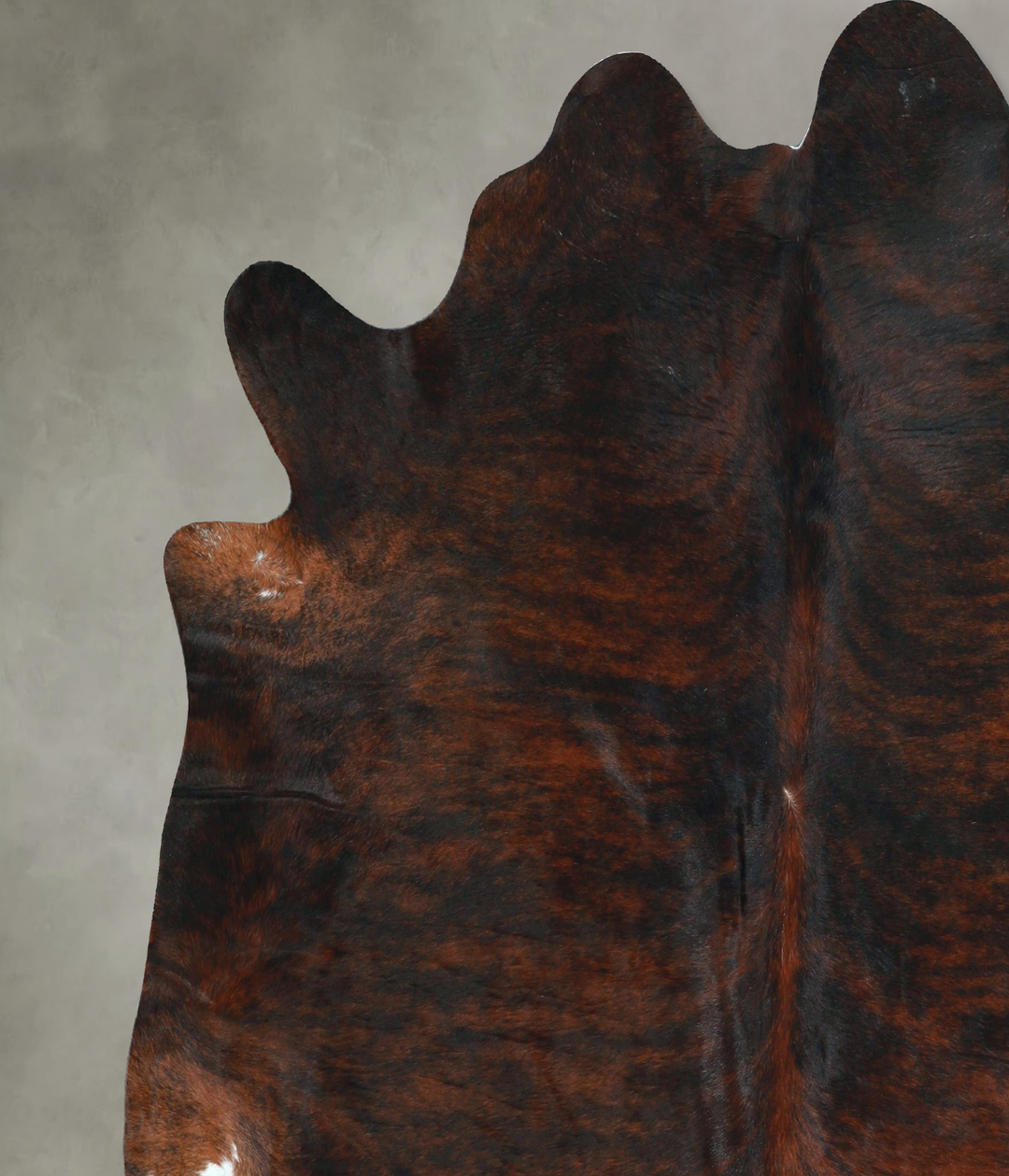 Dark Brindle X-Large Brazilian Cowhide Rug 6'5"H x 6'8"W #A48591 by Hu