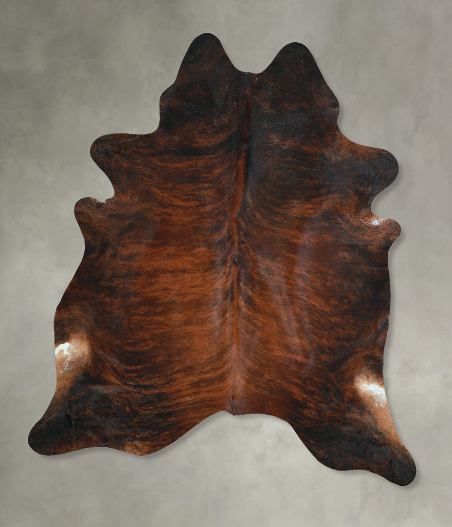 Dark Brindle XX-Large Brazilian Cowhide Rug 7'7"H x 6'8"W #A48592 by Hudson Hides