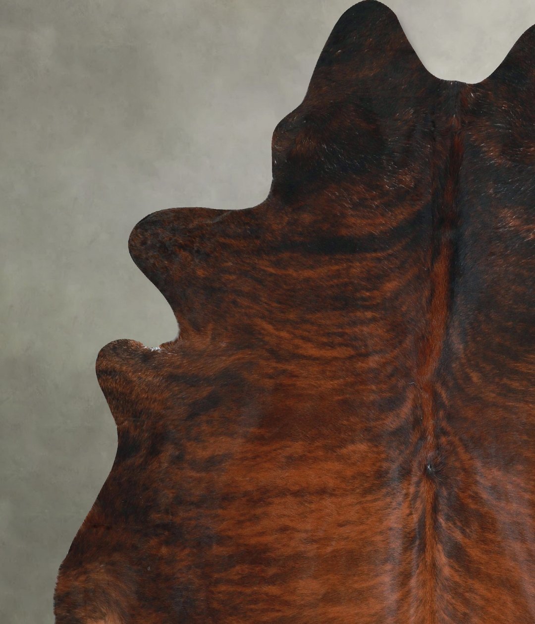 Dark Brindle XX-Large Brazilian Cowhide Rug 7'7"H x 6'8"W #A48592 by H