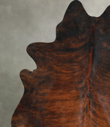 Dark Brindle XX-Large Brazilian Cowhide Rug 7'7"H x 6'8"W #A48592 by Hudson Hides