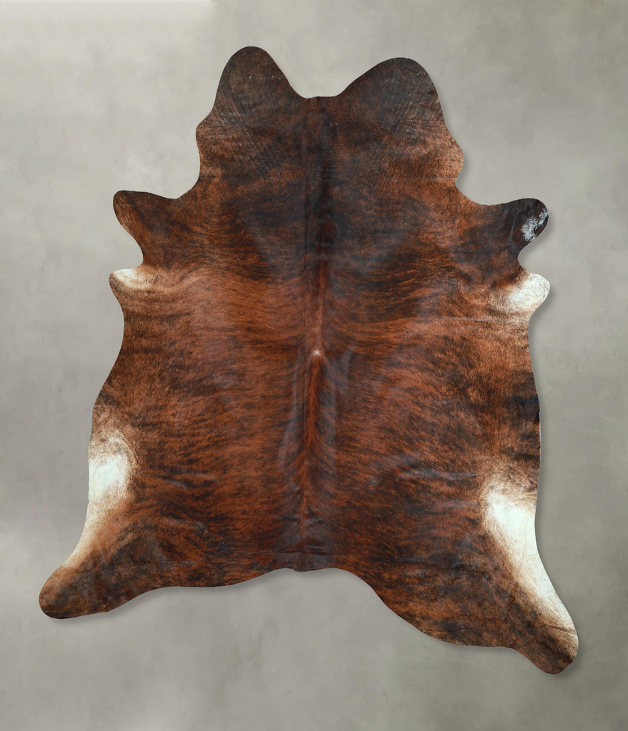 Dark Brindle XX-Large Brazilian Cowhide Rug 8'0"H x 7'2"W #A48593 by Hudson Hides