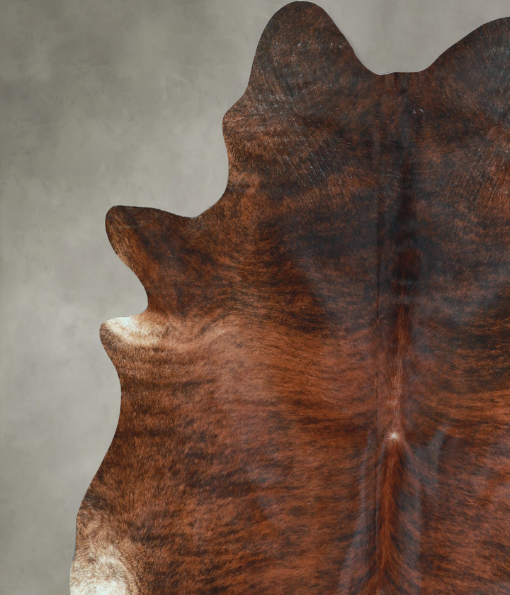 Dark Brindle XX-Large Brazilian Cowhide Rug 8'0"H x 7'2"W #A48593 by Hudson Hides