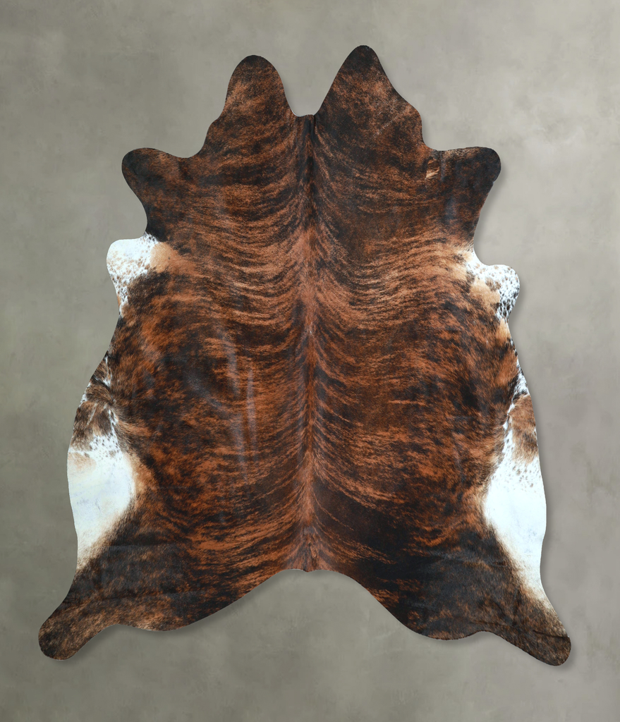 Dark Brindle XX-Large Brazilian Cowhide Rug 7'0"H x 7'5"W #A48596 by Hudson Hides