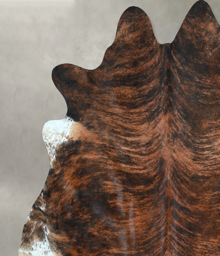 Dark Brindle XX-Large Brazilian Cowhide Rug 7'0"H x 7'5"W #A48596 by Hudson Hides