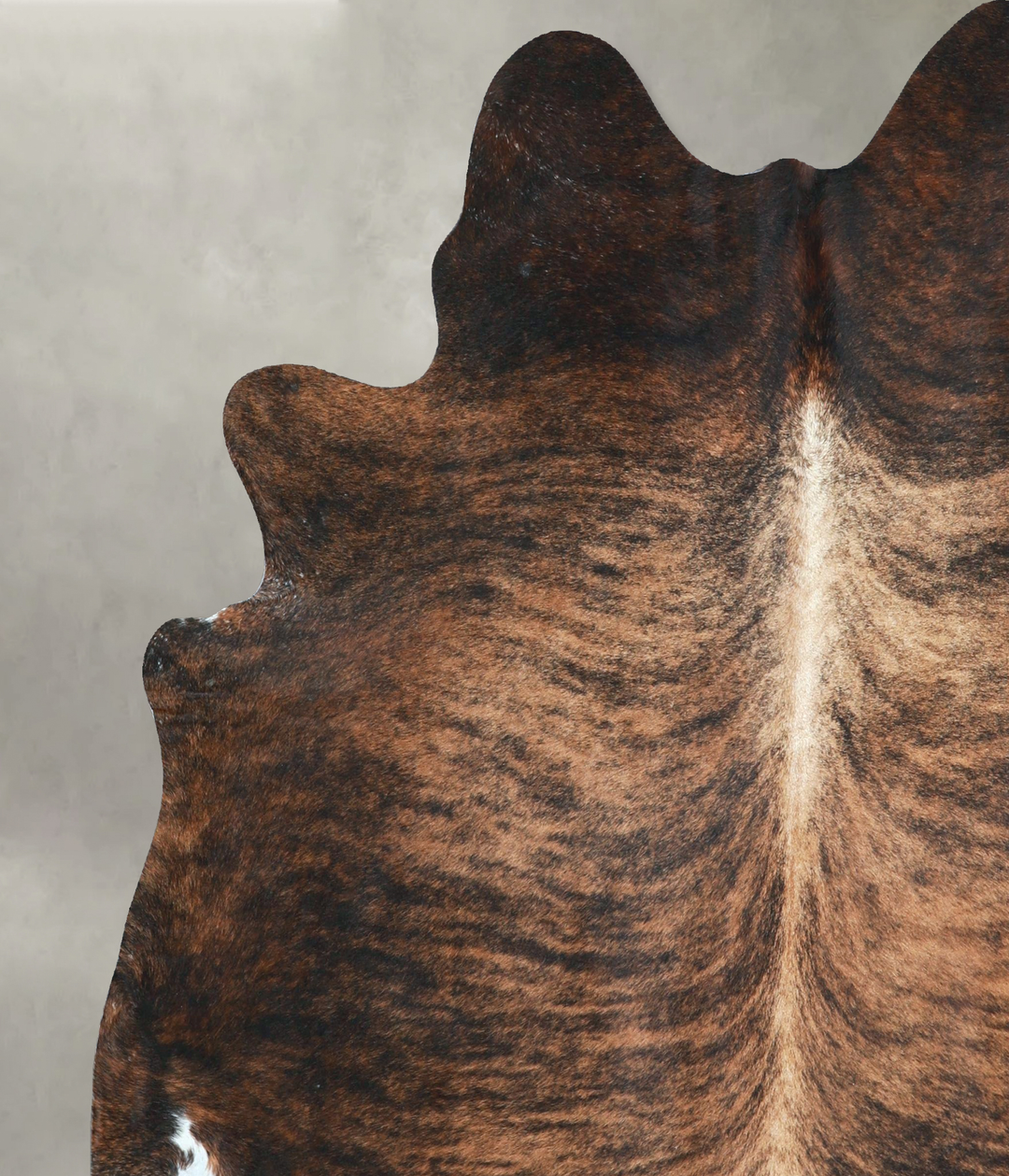 Dark Brindle X-Large Brazilian Cowhide Rug 6'11"H x 6'4"W #A48597 by H