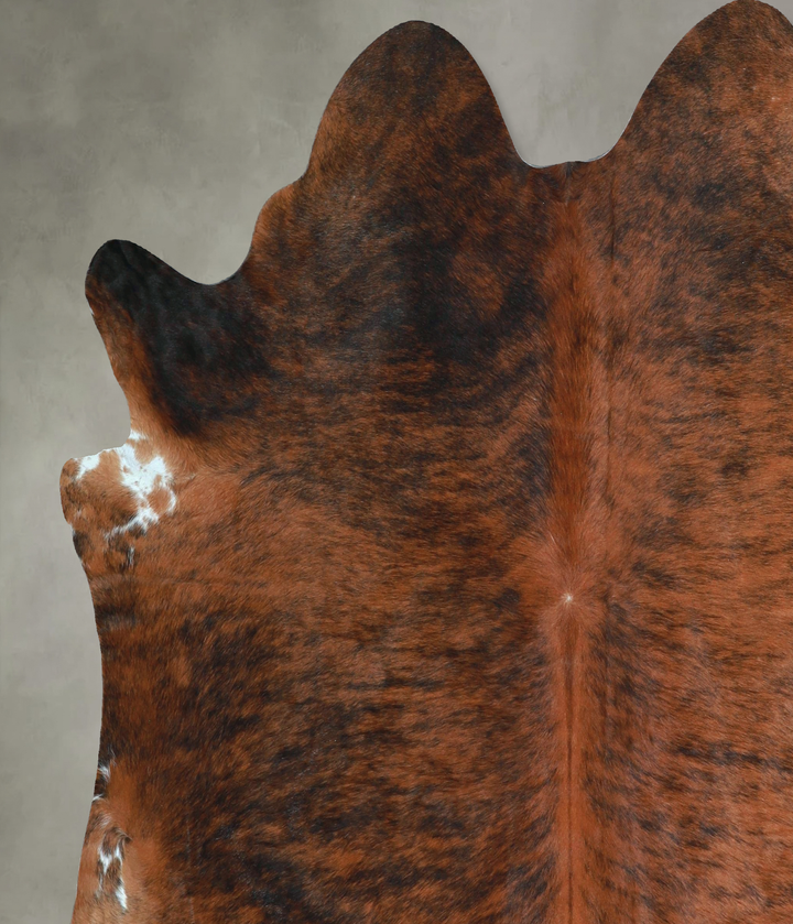 Dark Brindle X-Large Brazilian Cowhide Rug 6'8"H x 6'4"W #A48598 by Hudson Hides