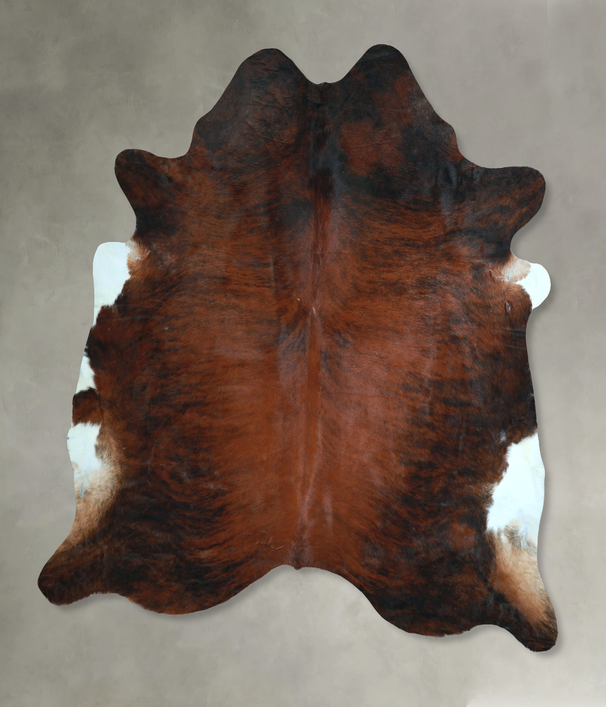 Dark Brindle XX-Large Brazilian Cowhide Rug 7'4"H x 7'1"W #A48599 by Hudson Hides
