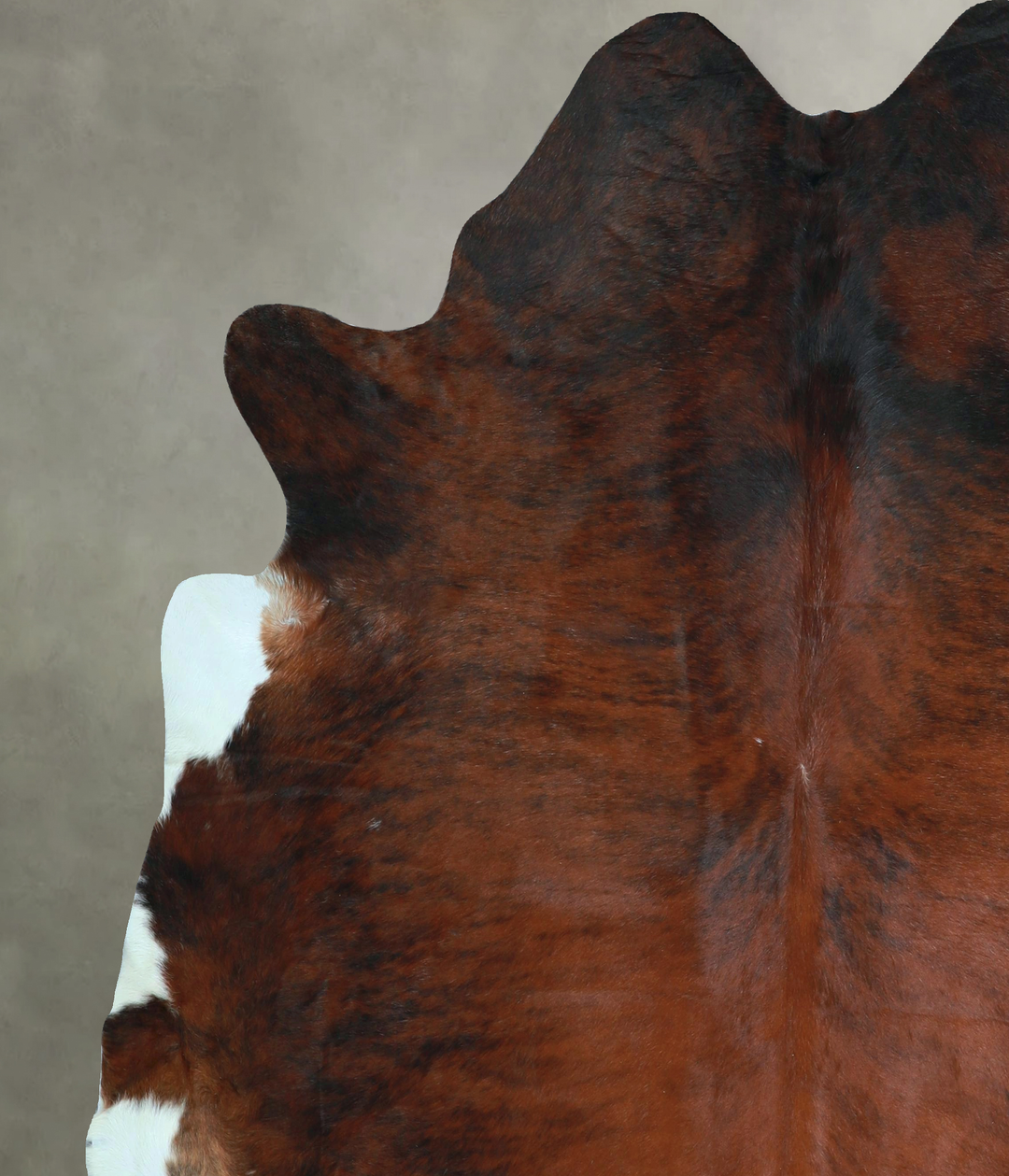 Dark Brindle XX-Large Brazilian Cowhide Rug 7'4"H x 7'1"W #A48599 by H
