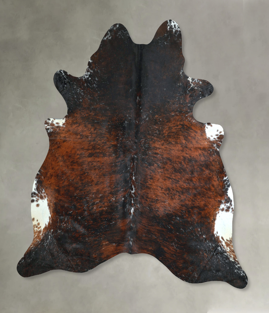 Dark Brindle X-Large Brazilian Cowhide Rug 7'1"H x 6'7"W #A48600 by Hudson Hides