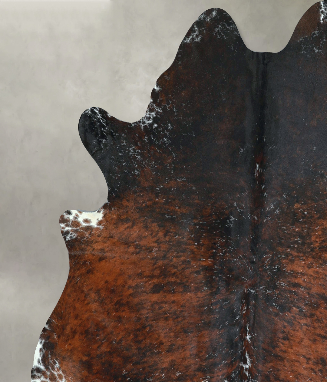 Dark Brindle X-Large Brazilian Cowhide Rug 7'1"H x 6'7"W #A48600 by Hu