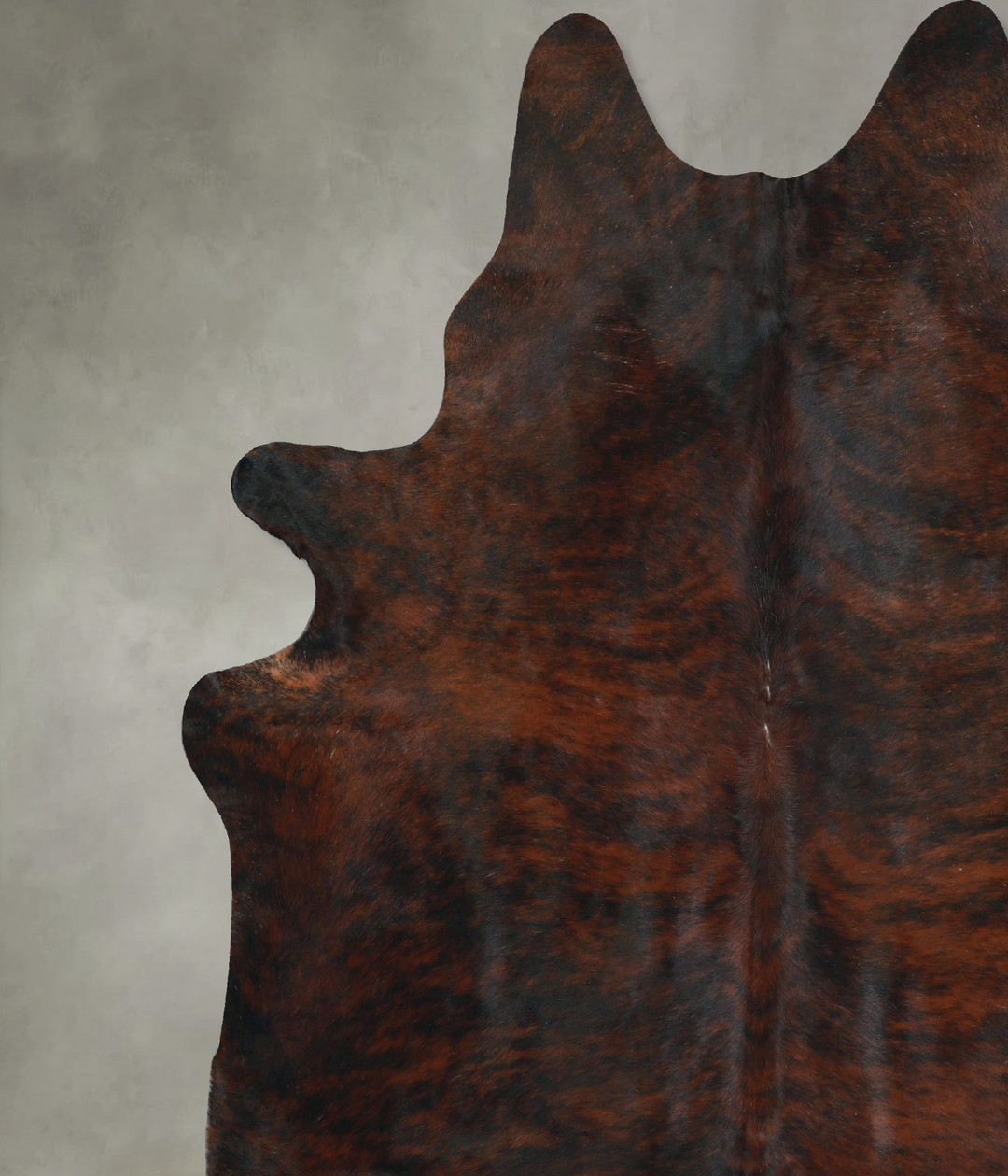 Dark Brindle XX-Large Brazilian Cowhide Rug 8'0"H x 6'11"W #A48602 by 