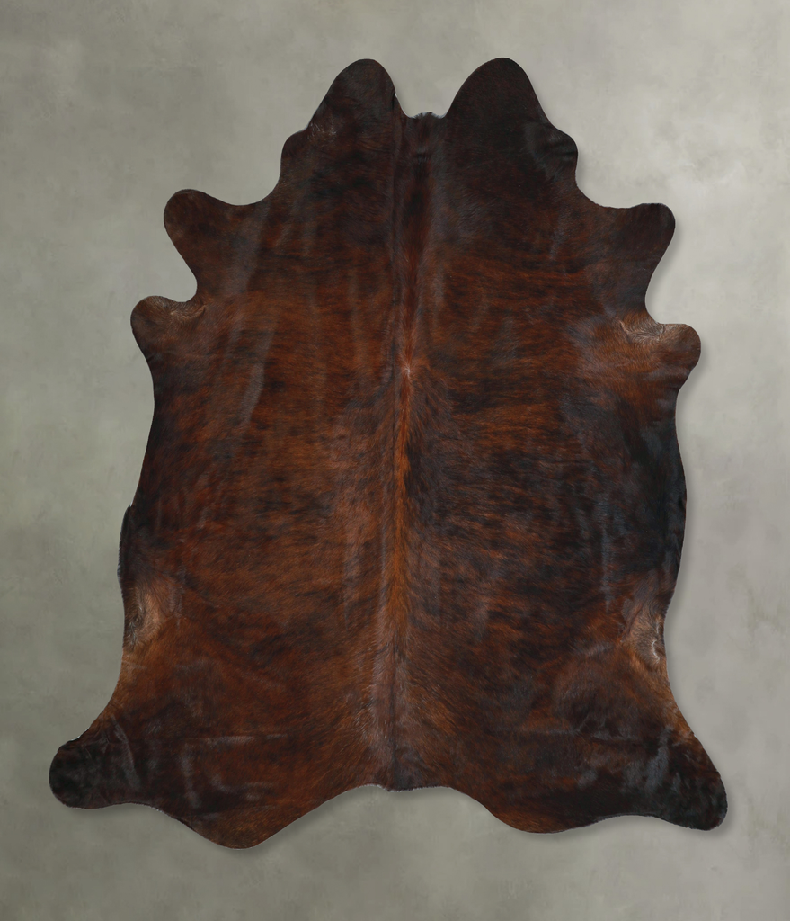 Dark Brindle X-Large Brazilian Cowhide Rug 6'11"H x 6'11"W #A48603 by Hudson Hides