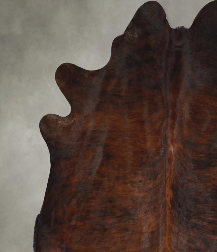 Dark Brindle X-Large Brazilian Cowhide Rug 6'11"H x 6'11"W #A48603 by Hudson Hides