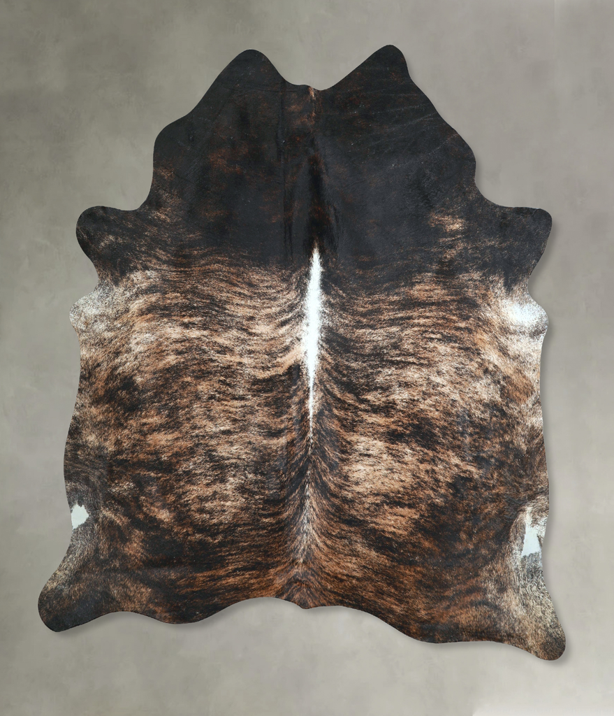 Dark Brindle X-Large Brazilian Cowhide Rug 7'2"H x 6'5"W #A48604 by Hudson Hides