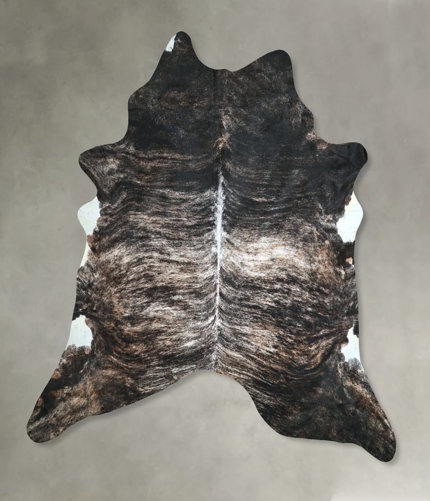 Dark Brindle XX-Large Brazilian Cowhide Rug 8'8"H x 7'6"W #A48605 by Hudson Hides