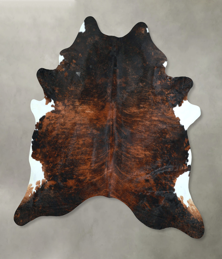 Dark Brindle XX-Large Brazilian Cowhide Rug 7'11"H x 6'11"W #A48607 by Hudson Hides