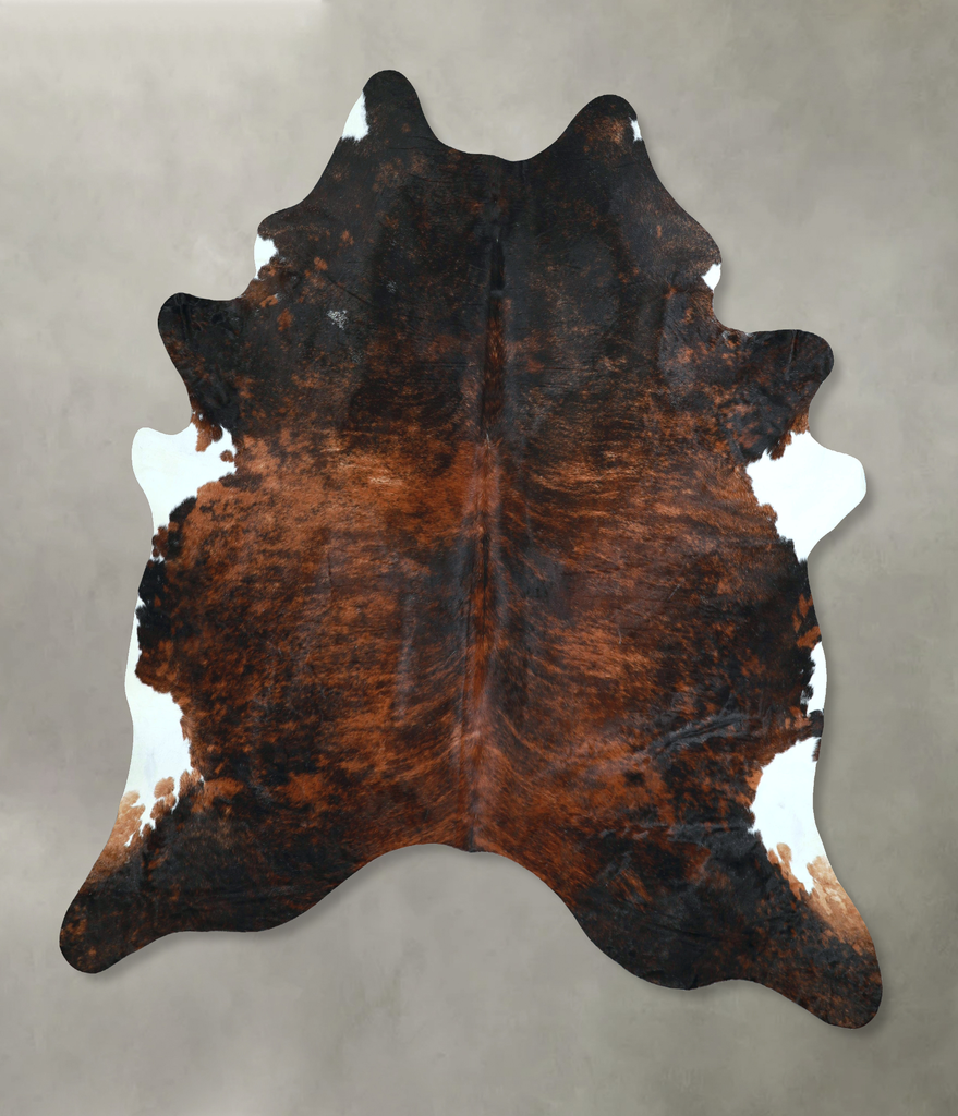 Dark Brindle XX-Large Brazilian Cowhide Rug 7'11"H x 6'11"W #A48607 by Hudson Hides