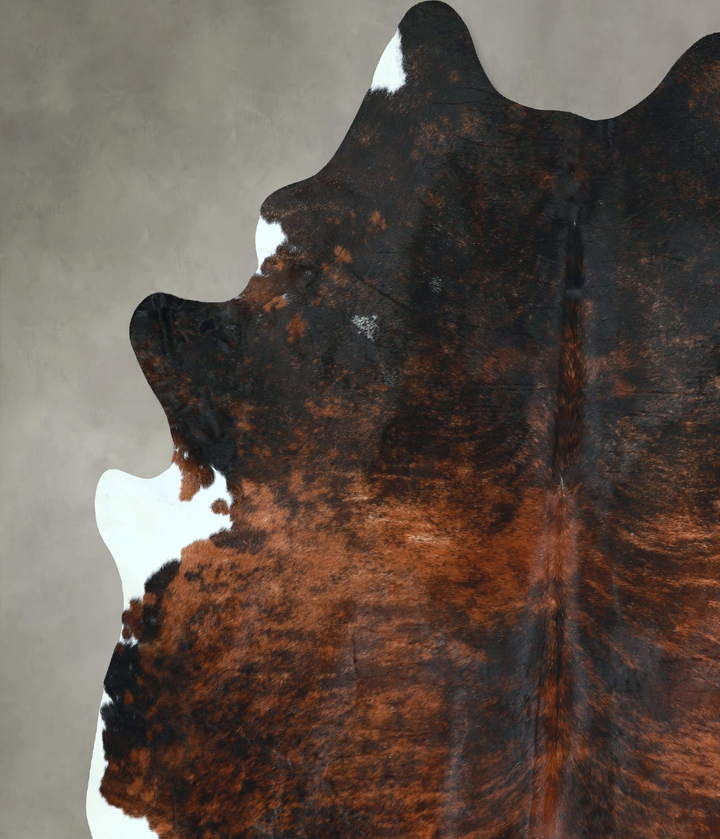 Dark Brindle XX-Large Brazilian Cowhide Rug 7'11"H x 6'11"W #A48607 by Hudson Hides