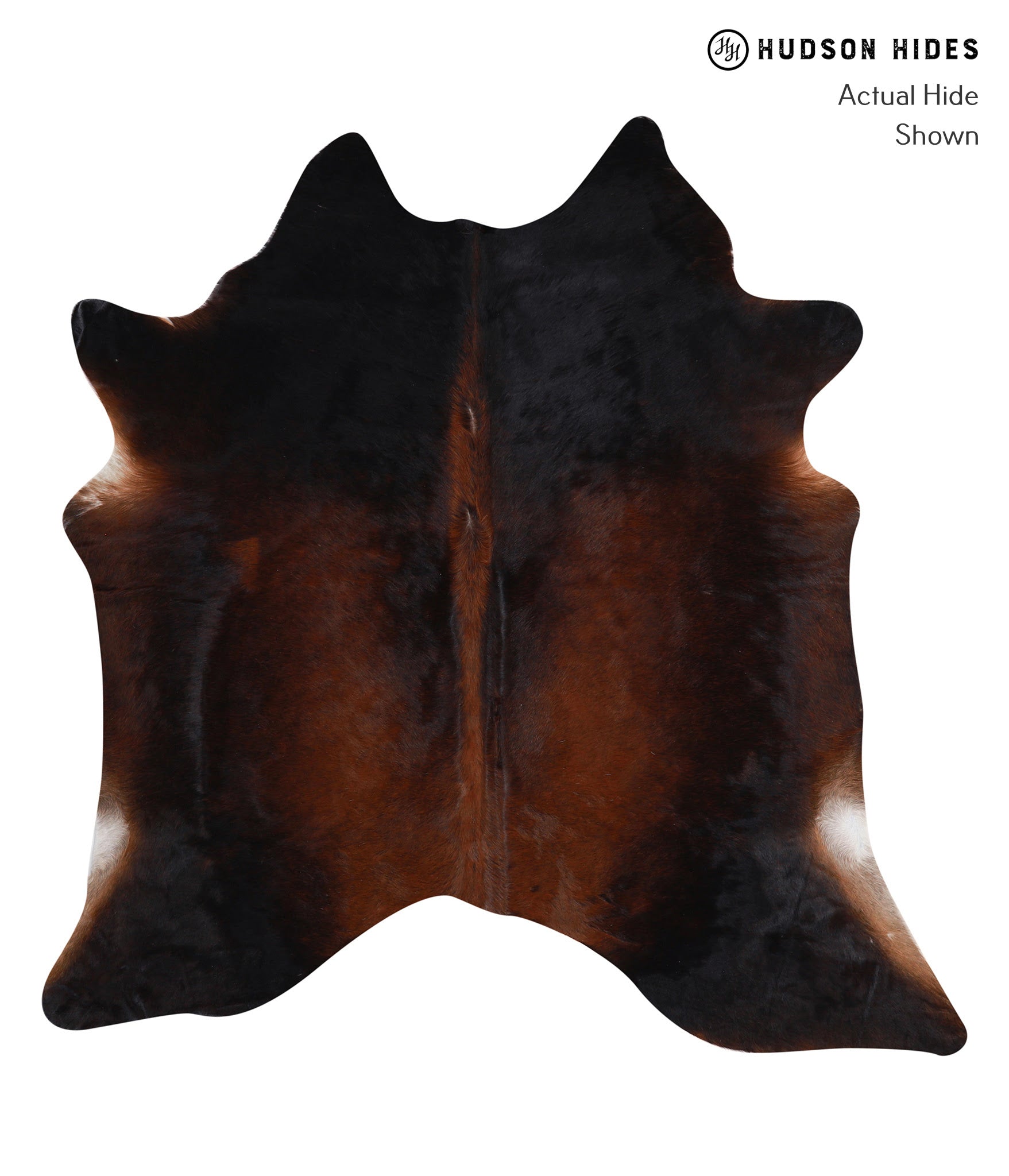 Brown with Red Cowhide Rug #A4861