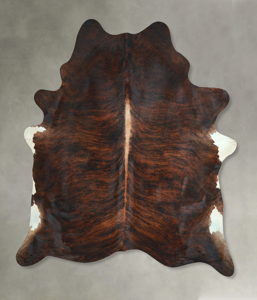 Dark Brindle X-Large Brazilian Cowhide Rug 7'6"H x 6'4"W #A48610 by Hu