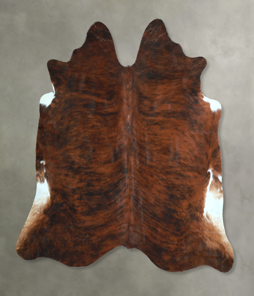 Dark Brindle X-Large Brazilian Cowhide Rug 6'4"H x 6'11"W #A48611 by Hudson Hides