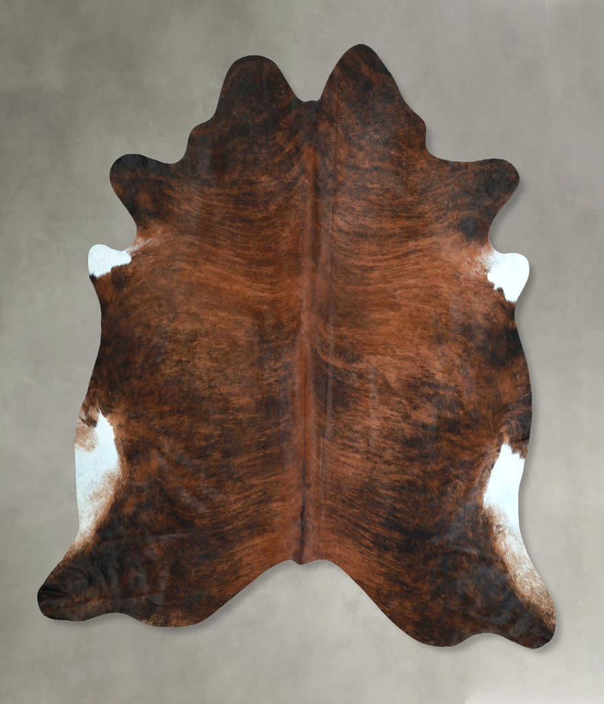 Dark Brindle X-Large Brazilian Cowhide Rug 6'5"H x 6'9"W #A48613 by Hudson Hides