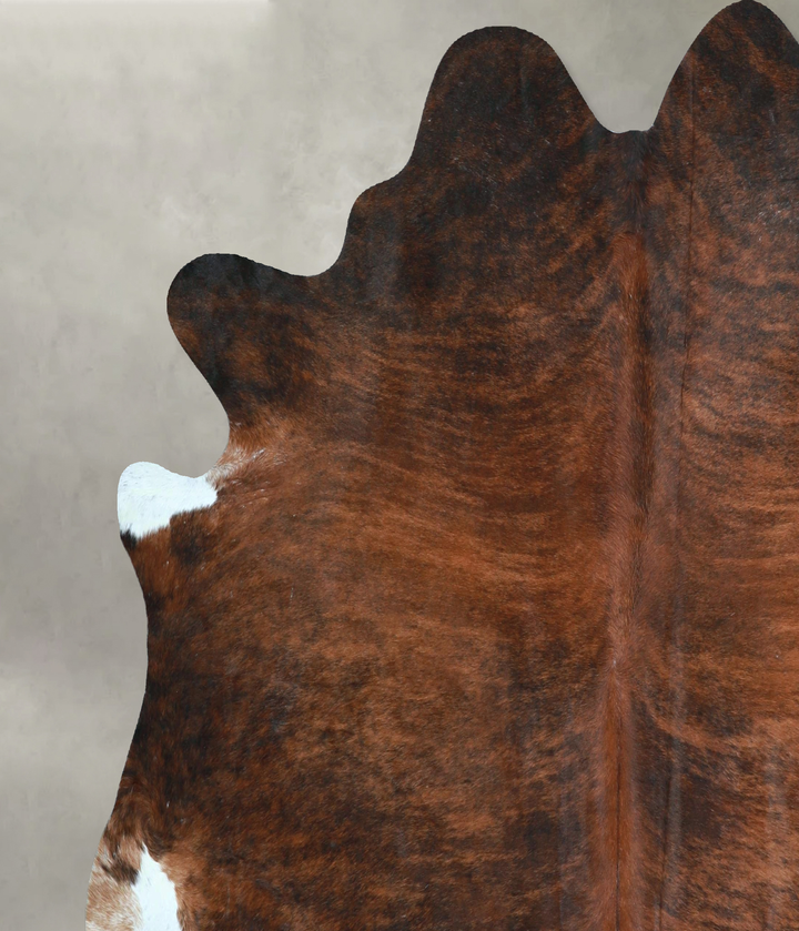 Dark Brindle X-Large Brazilian Cowhide Rug 6'5"H x 6'9"W #A48613 by Hudson Hides