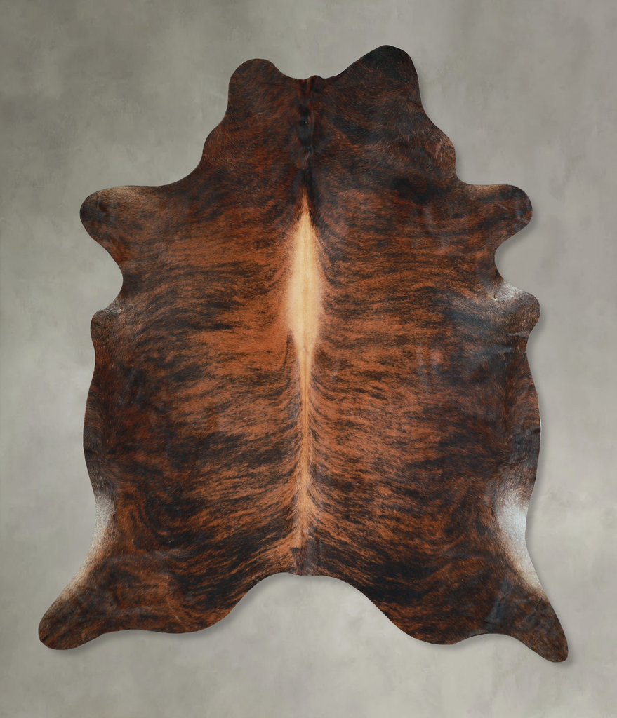 Dark Brindle X-Large Brazilian Cowhide Rug 7'8"H x 6'5"W #A48614 by Hudson Hides
