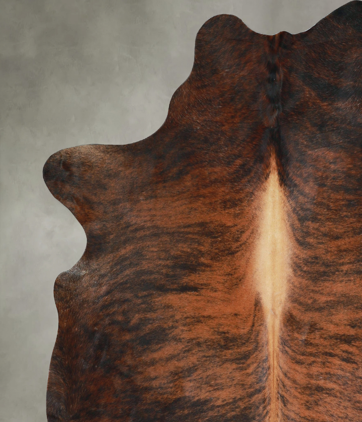 Dark Brindle X-Large Brazilian Cowhide Rug 7'8"H x 6'5"W #A48614 by Hudson Hides