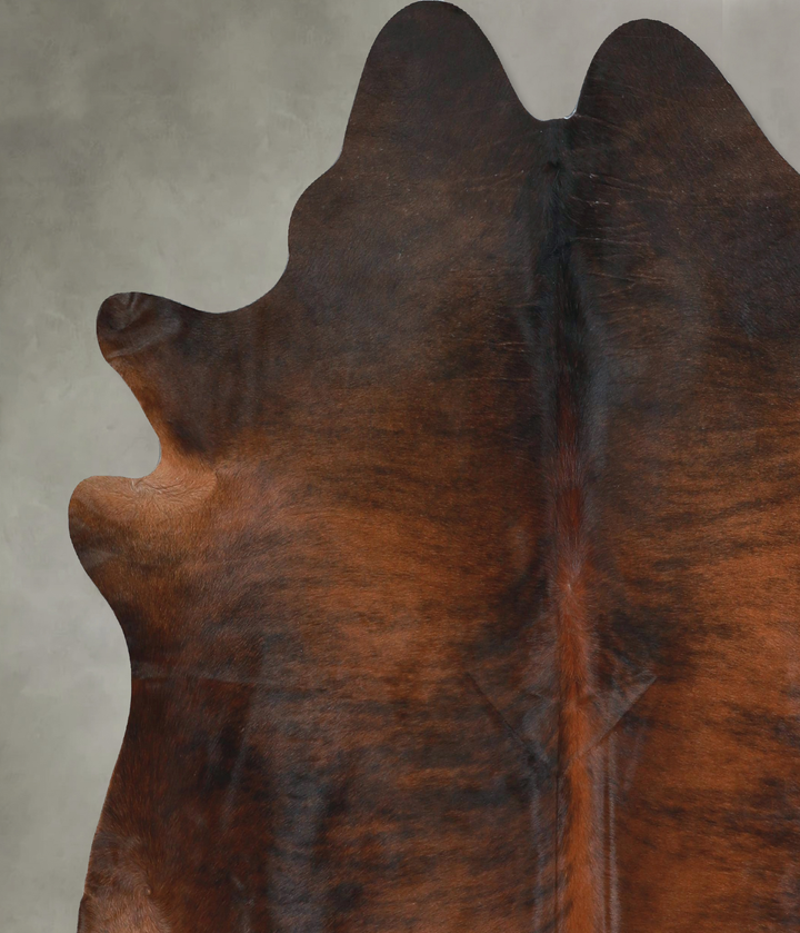 Dark Brindle X-Large Brazilian Cowhide Rug 6'6"H x 6'6"W #A48615 by Hudson Hides