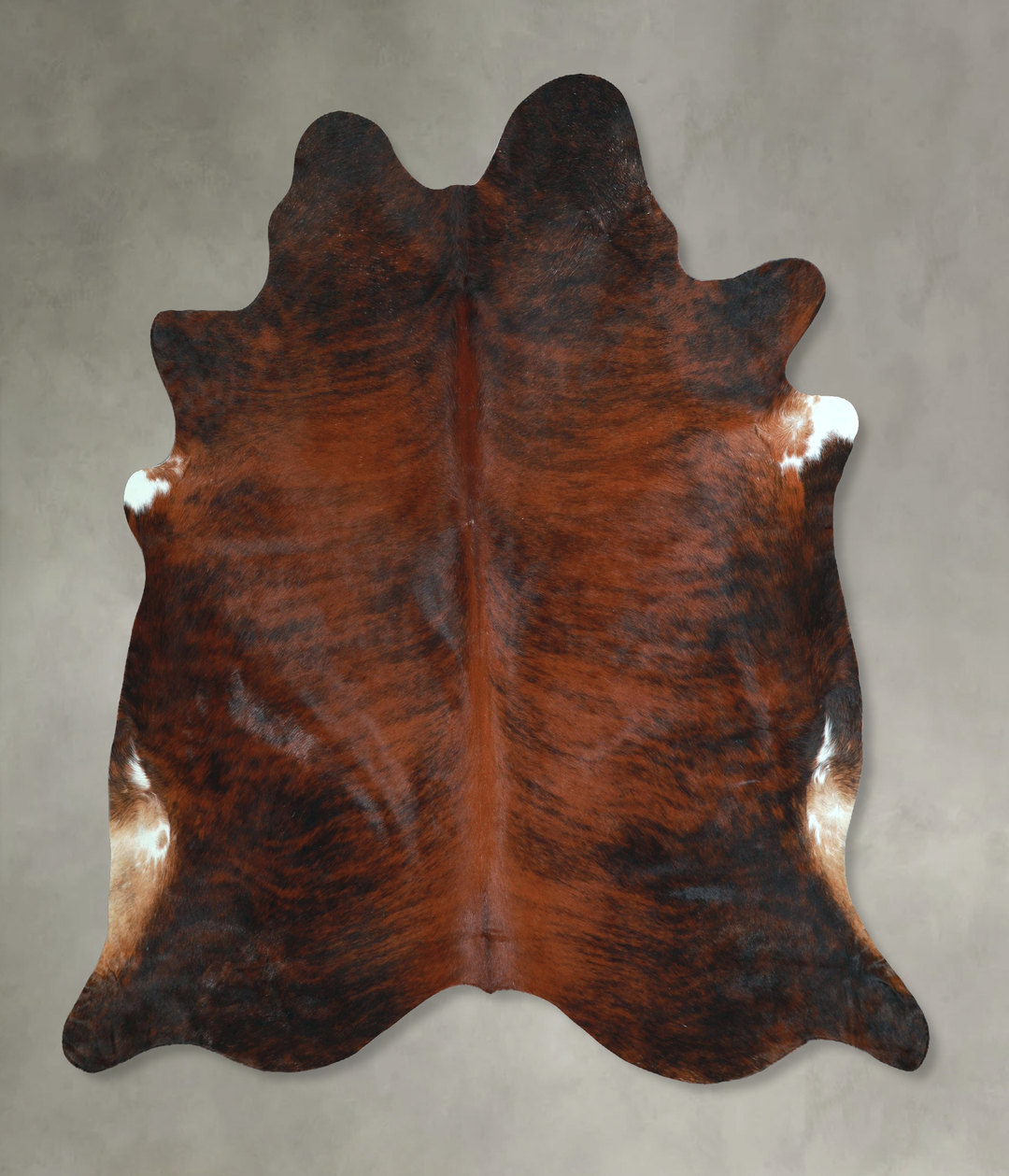 Dark Brindle X-Large Brazilian Cowhide Rug 6'11"H x 6'8"W #A48619 by H
