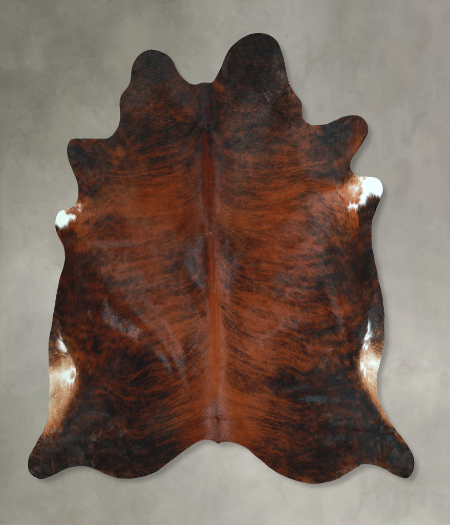 Dark Brindle X-Large Brazilian Cowhide Rug 6'11"H x 6'8"W #A48619 by Hudson Hides