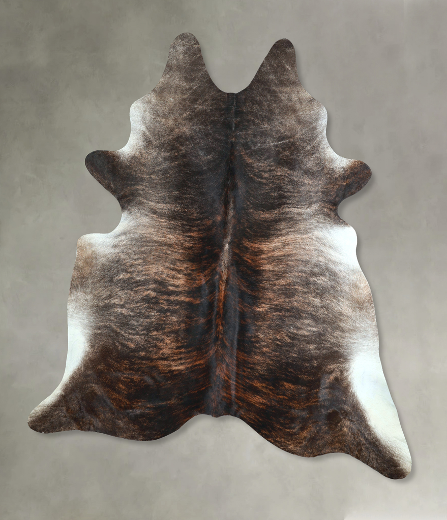 Dark Brindle XX-Large Brazilian Cowhide Rug 8'5"H x 7'6"W #A48622 by Hudson Hides