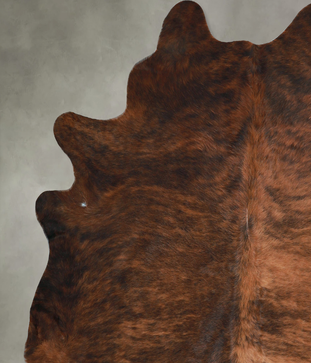 Dark Brindle XX-Large Brazilian Cowhide Rug 7'10"H x 6'11"W #A48623 by