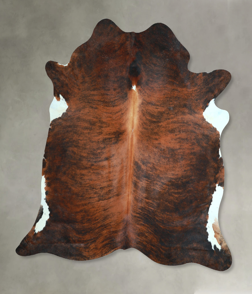 Dark Brindle X-Large Brazilian Cowhide Rug 6'11"H x 6'6"W #A48628 by Hudson Hides