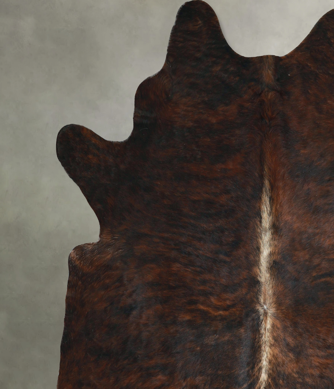 Dark Brindle XX-Large Brazilian Cowhide Rug 8'1"H x 7'2"W #A48631 by H