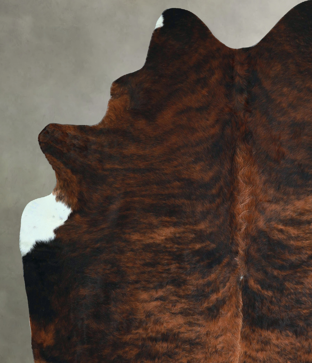 Dark Brindle XX-Large Brazilian Cowhide Rug 8'1"H x 7'3"W #A48632 by H