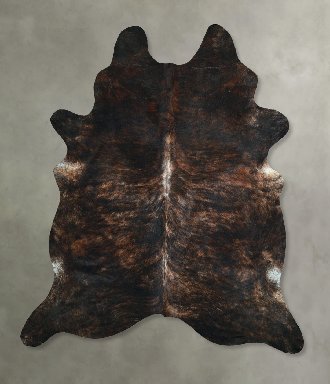 Dark Brindle XX-Large Brazilian Cowhide Rug 9'0"H x 7'8"W #A48634 by H
