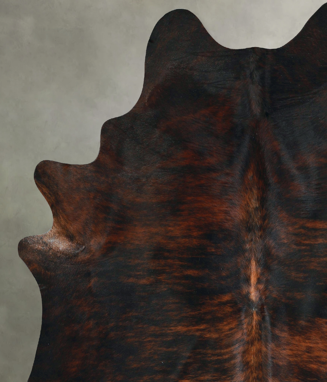 Dark Brindle X-Large Brazilian Cowhide Rug 7'11"H x 6'1"W #A48635 by H