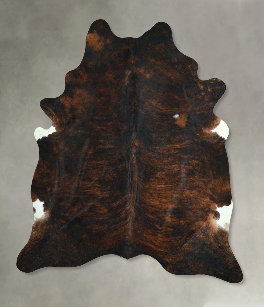 Dark Brindle XX-Large Brazilian Cowhide Rug 8'9"H x 7'9"W #A48636 by Hudson Hides