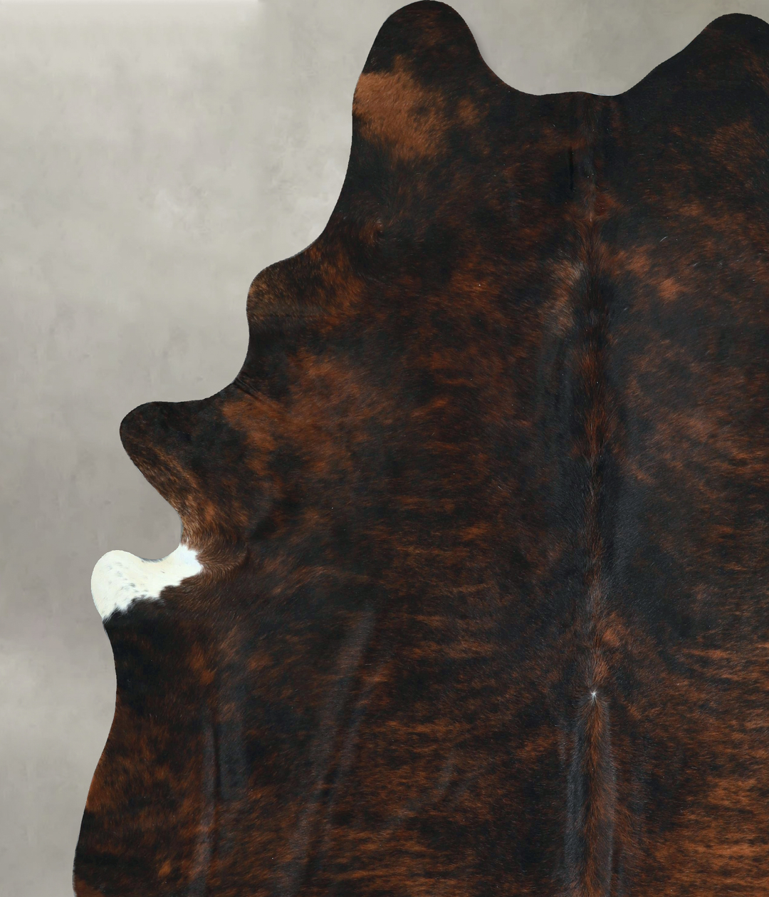 Dark Brindle XX-Large Brazilian Cowhide Rug 8'9"H x 7'9"W #A48636 by H