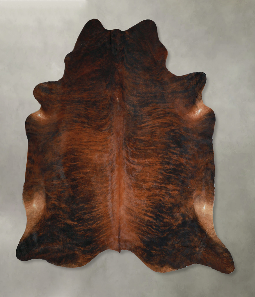 Dark Brindle XX-Large Brazilian Cowhide Rug 8'2"H x 7'7"W #A48638 by Hudson Hides