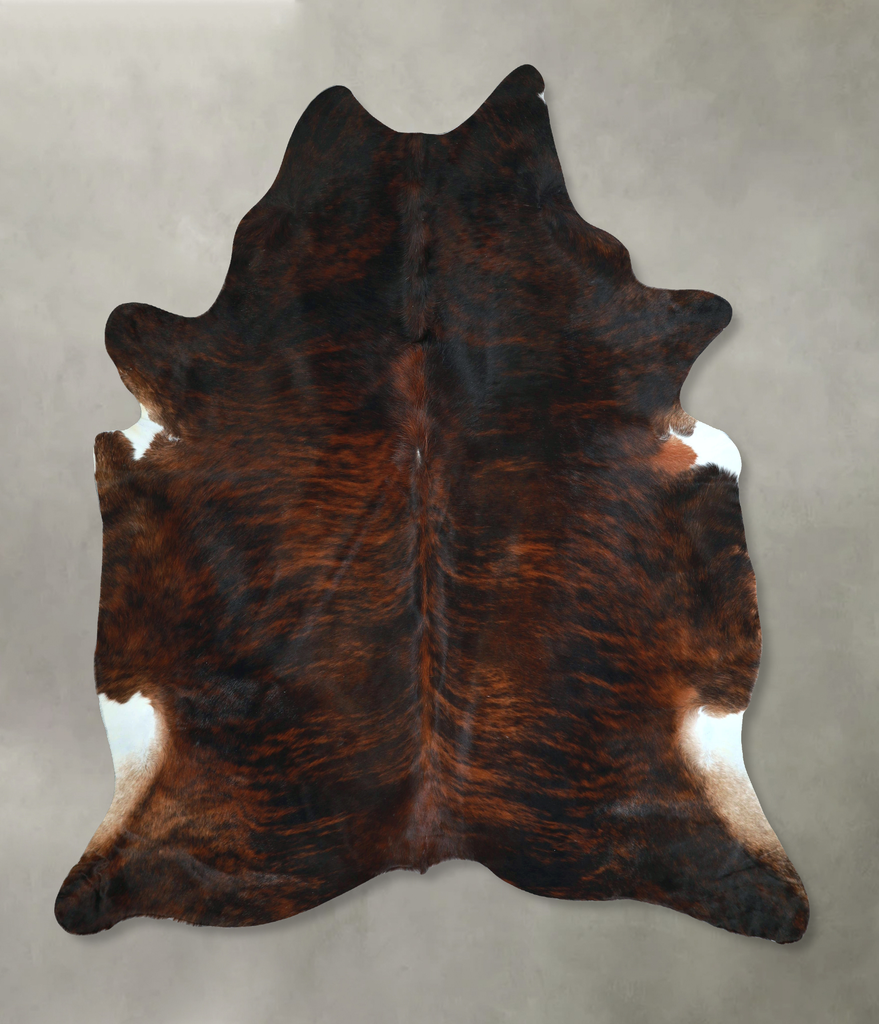 Dark Brindle XX-Large Brazilian Cowhide Rug 7'10"H x 7'1"W #A48640 by Hudson Hides
