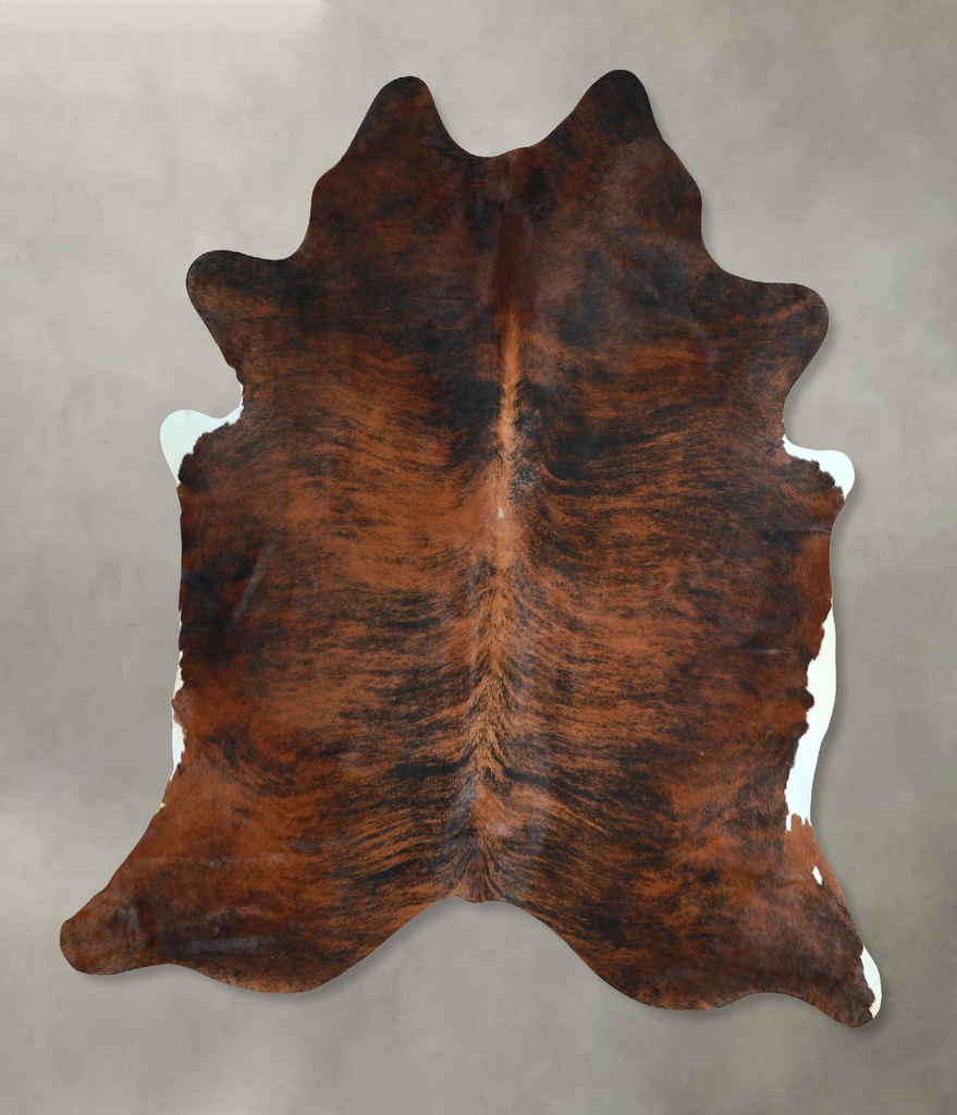 Dark Brindle X-Large Brazilian Cowhide Rug 7'1"H x 6'4"W #A48642 by Hudson Hides