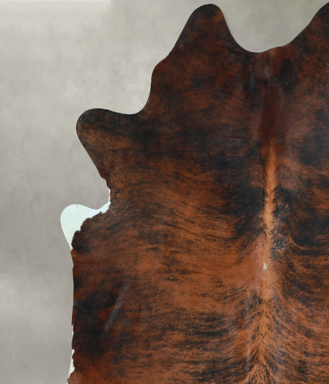 Dark Brindle X-Large Brazilian Cowhide Rug 7'1"H x 6'4"W #A48642 by Hu