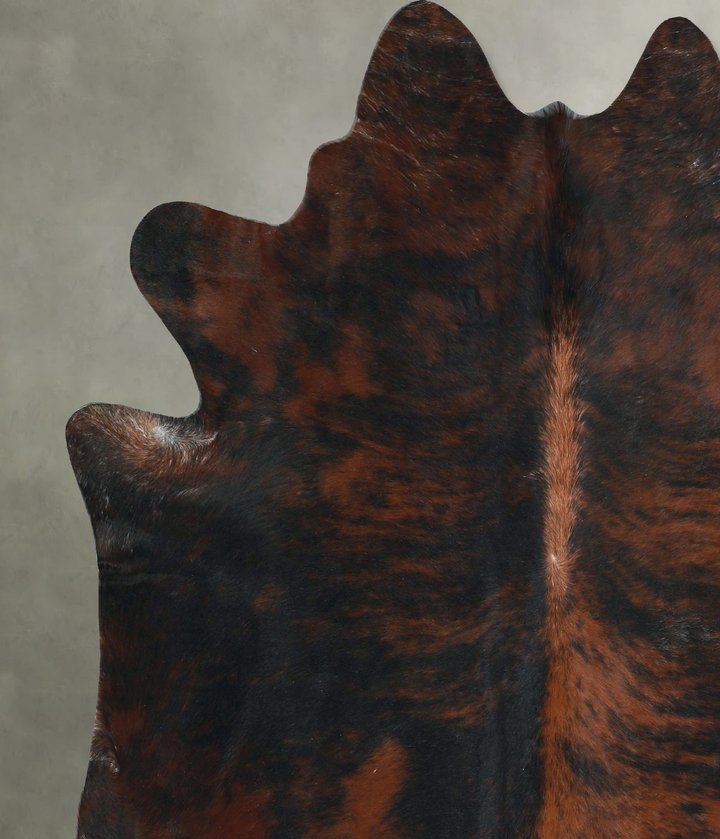 Dark Brindle XX-Large Brazilian Cowhide Rug 7'4"H x 7'2"W #A48644 by Hudson Hides