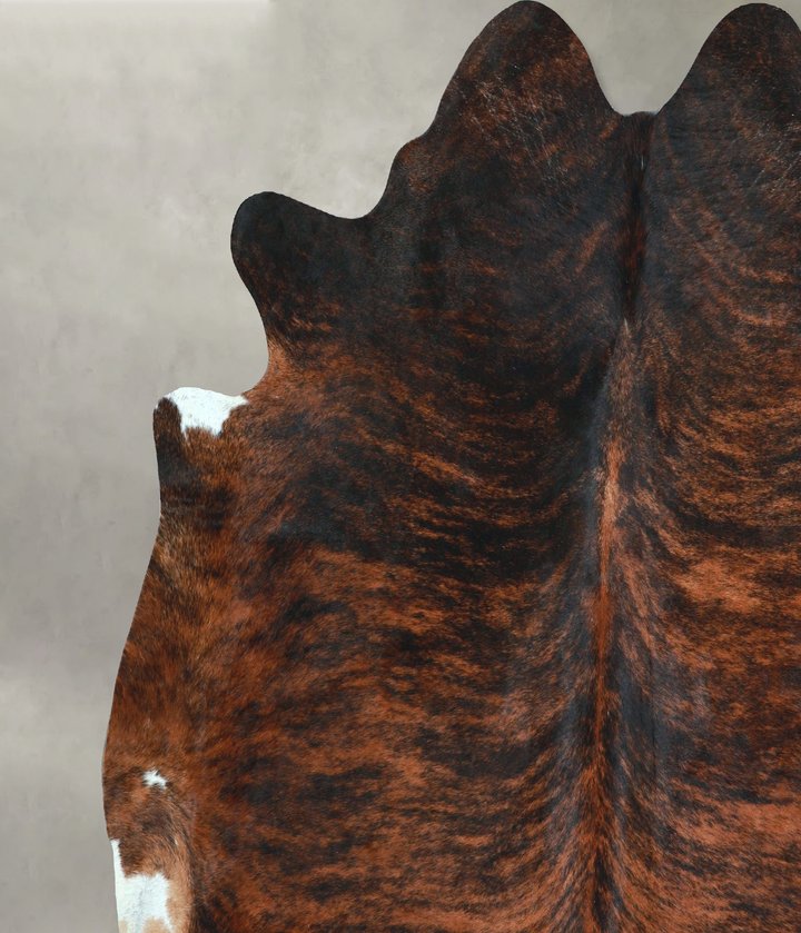 Dark Brindle XX-Large Brazilian Cowhide Rug 7'4"H x 7'4"W #A48645 by Hudson Hides