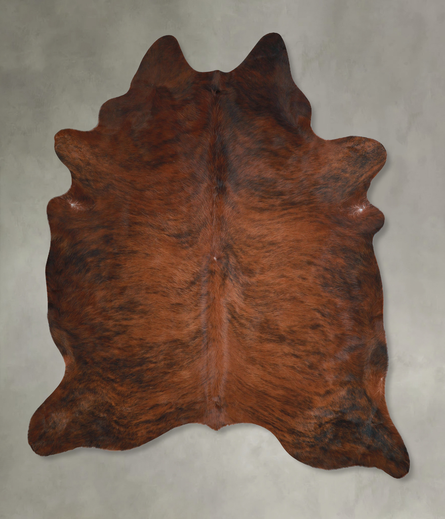 Dark Brindle X-Large Brazilian Cowhide Rug 7'8"H x 6'6"W #A48648 by Hudson Hides